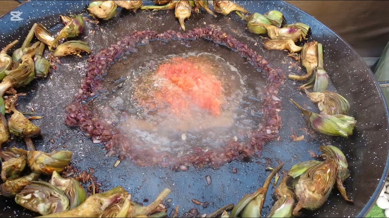 Arròs de Costella, Panxeta i Carxofes amb ceba caramel·litzada i ❤️