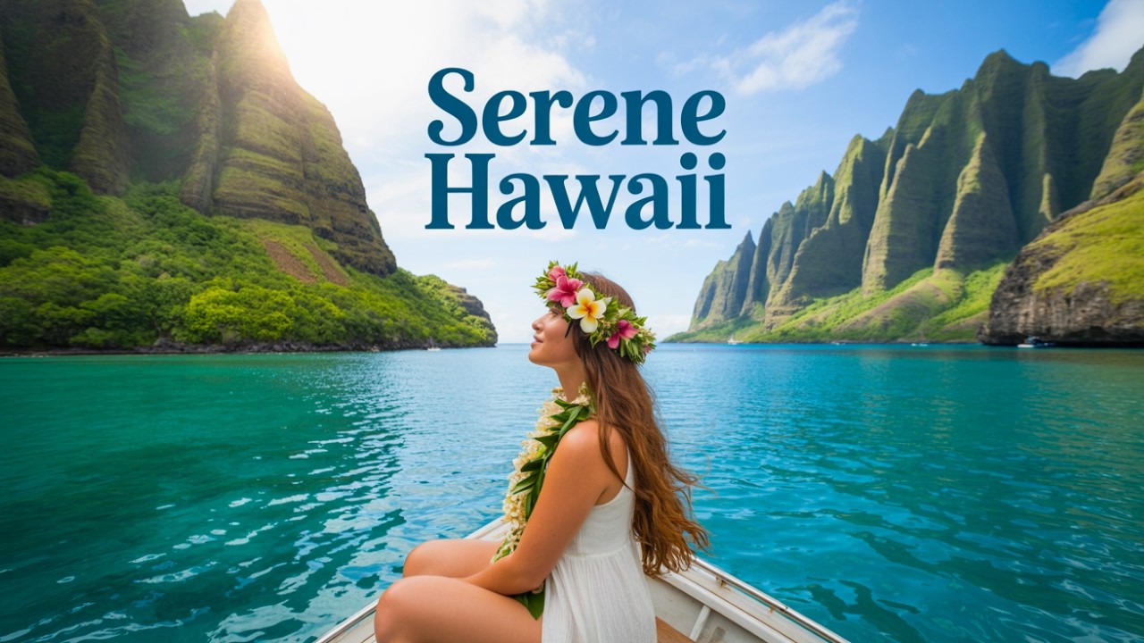 Beautiful Hawaiian Instrumental Music + Hawaii 4K Scenery (Calm Focus BGM)✅🎶