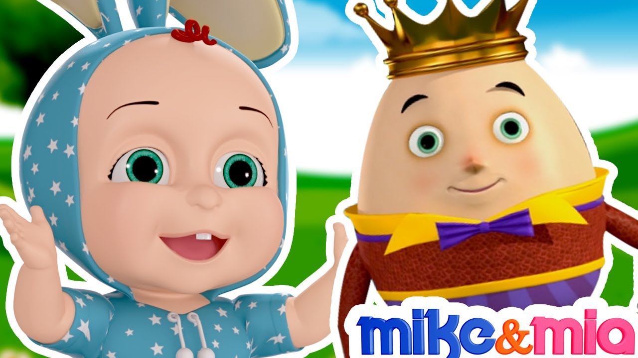 Humpty Dumpty Sat on a Wall | 3D Animated English Rhyme for Children By Mike & Mia