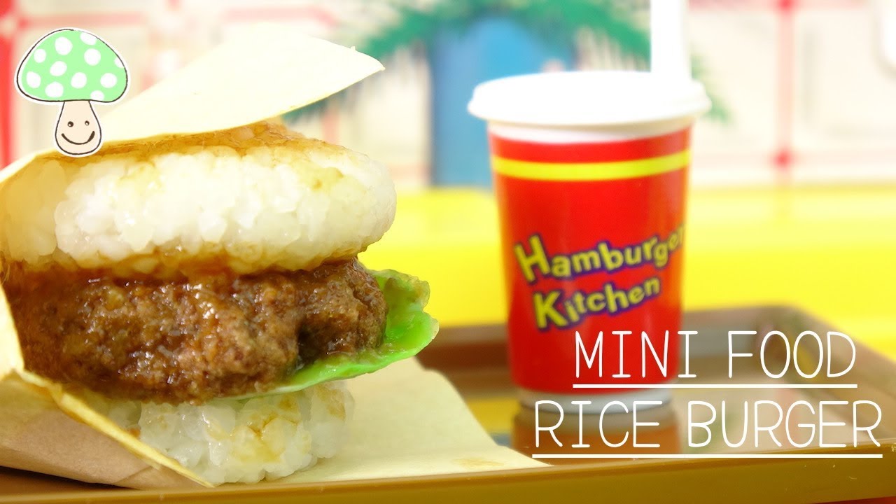 【KONAPUN】Rice burger making in Licca chan kitchen .  inedible