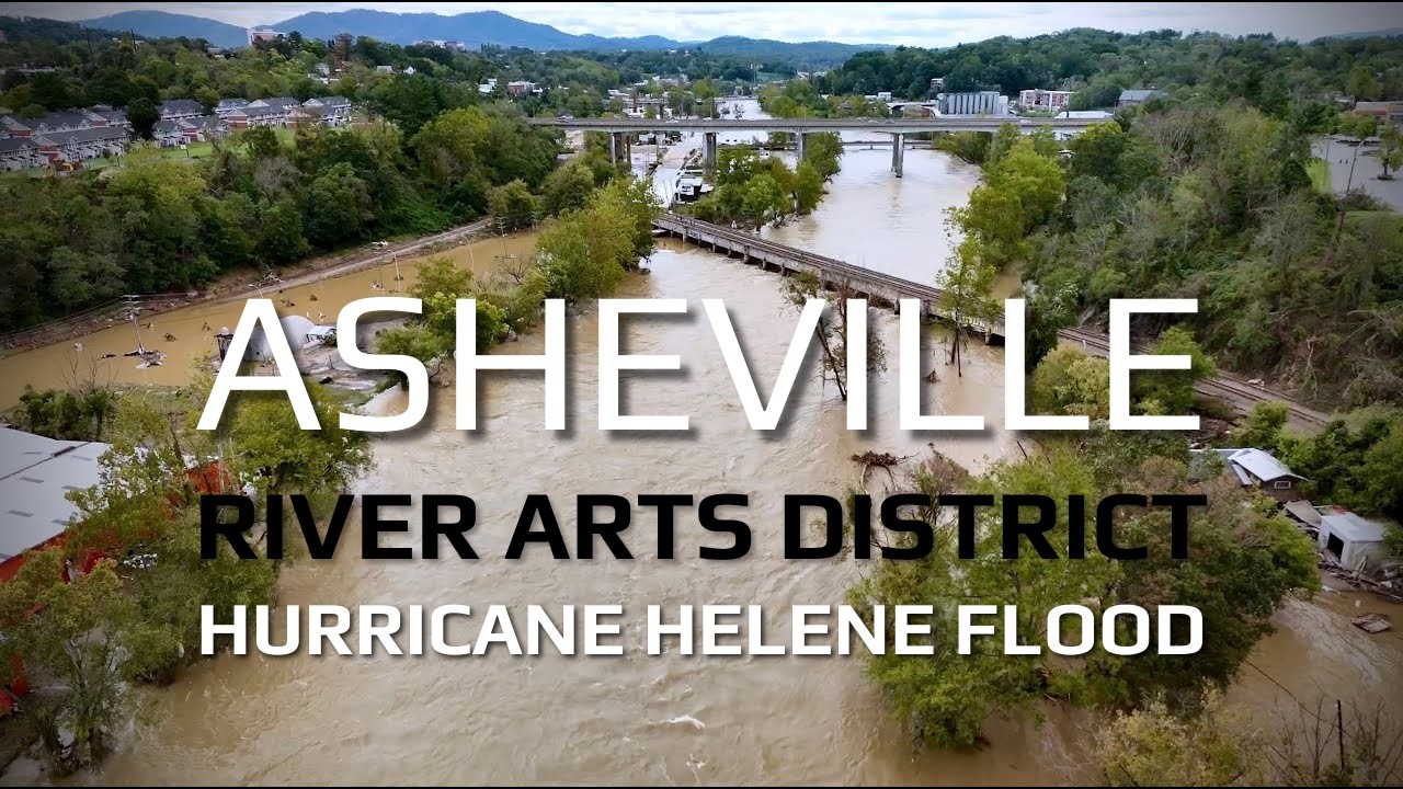 2 Days After Hurricane Helene - Asheville River Arts District - Flood ...