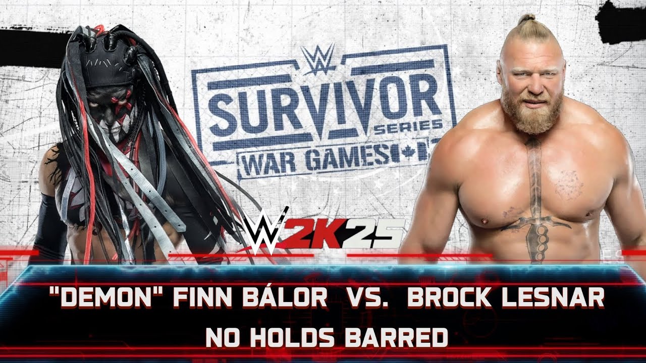 wwe-2k25-demon-finn-balor-vs-brock-lesnar-no-holds-barred-match