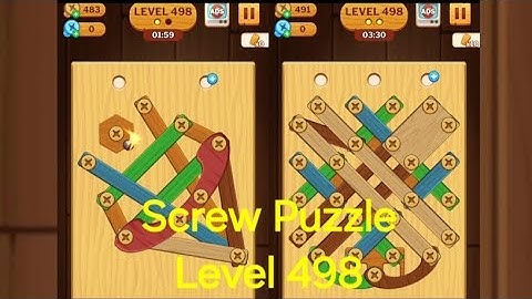 Screw Puzzle: Wood Nut & Bolt - Level 498