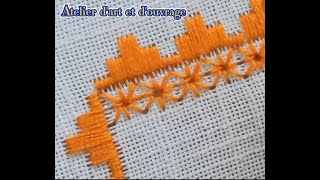 #Easy hardanger stitch for beginners#غرزة الحساب سهل و جميلة اامبتدءين#