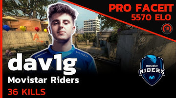 5500 ELO dav1g Movistar Riders GETS 36 KILLS on OVERPASS🔥 w/Martinez/Krad/Spinx FACEIT  / CSGO POV