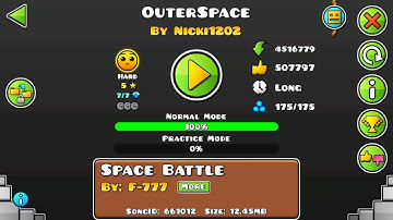 Geometry Dash | Fire Gauntlet Level 1 - OuterSpace