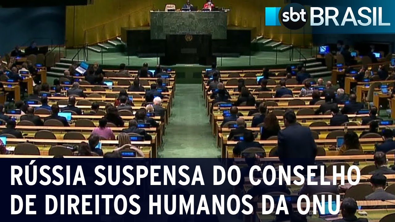 Rússia é suspensa do Conselho de Direitos Humanos da ONU | SBT Brasil (07/04/22)