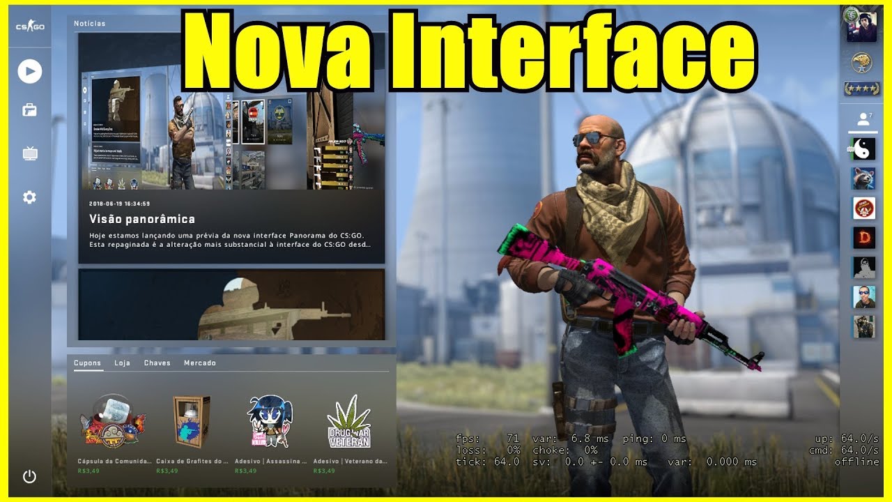 Como ativar a nova interface Panorama no CS:GO - YouTube