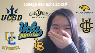 COLLEGE DECISION REACTIONS 2020 | UCs and CSUs