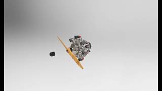 Radial Engine Assembly and Disassembly #solidworks #keyshot
