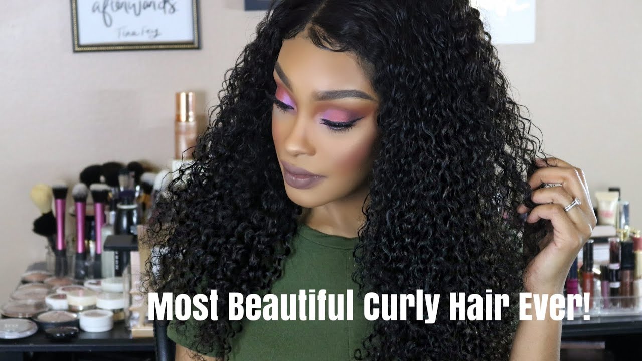 How to Make & Install a Curly Frontal Wig Using Beautiful & Affordable
