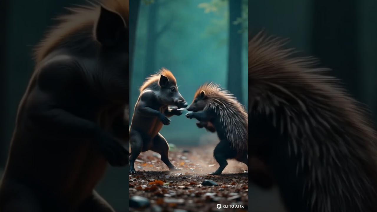 Wild Boar vs. Porcupine  