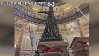 Satanic Temple of Illinois unveils holiday display at state capitol screenshot 4