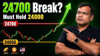 Nifty Prediction: Will 24700 Break? Sectors, Gold, Crypto & US Setup