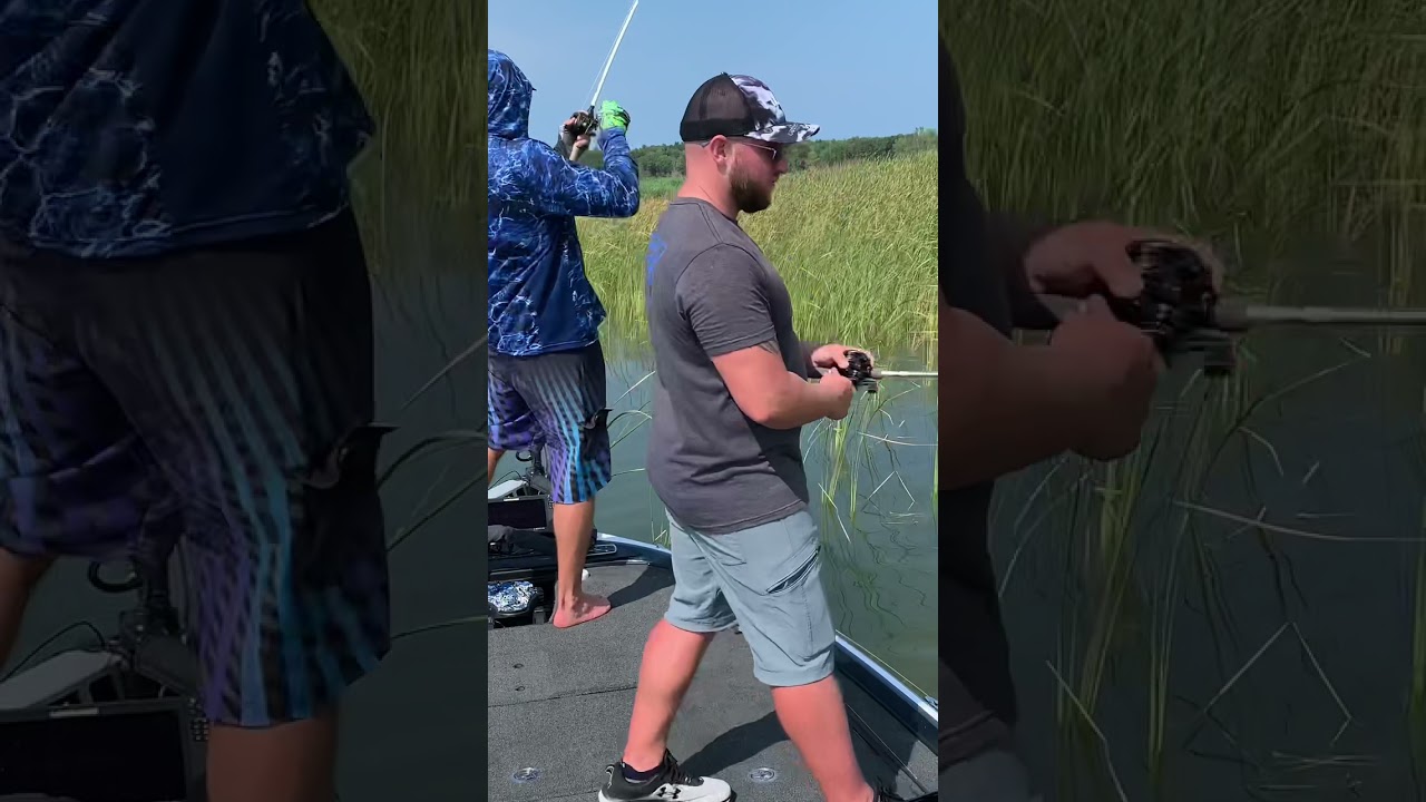 Summer frog fishing with pink Googan Squad filthy frog