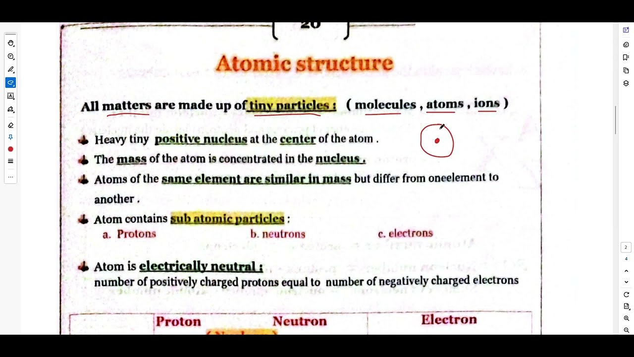 001- Isotopes, Atomic Structure, Compound, Mixture, Element (English & Arabic) 9th Grade Chemistry
