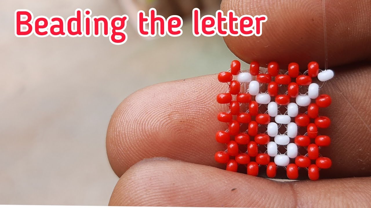 Beaded Bold Letter Y using Right Angle Weave | Stylish Alphabet Bead Design (RAW Pattern)