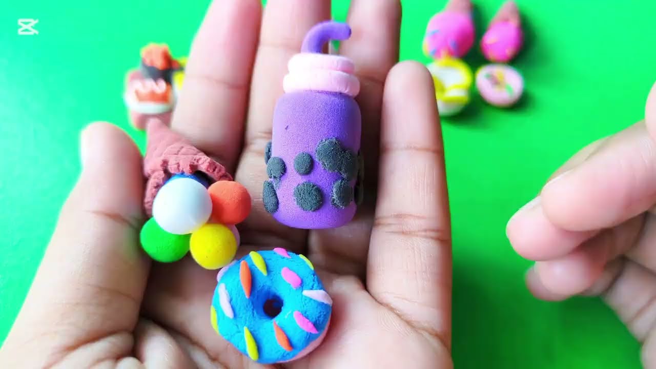 Diy Mini Clay Food Items || Diy  How To Make Polymer Clay Miniature Food More Realistic |