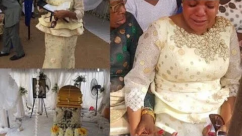 ACTRESS TOYIN ABRAHAM  PAYS FINAL RESPECT TO HER LATE FATHER