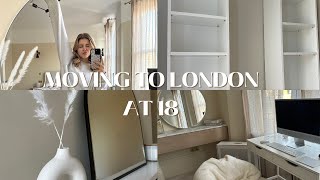 MOVING TO LONDON AT 18! | packing, moving day and organising!