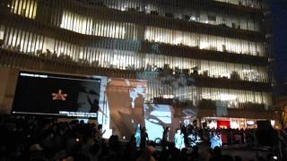 DSCF7355六本木アートナイト2013開会式その７プロジェクションマッピング風、出港