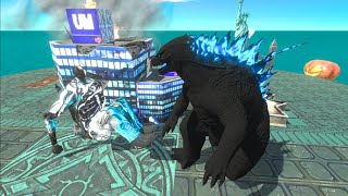 Angry Mecha Titan save Beast Titan from Godzilla Night Fury - Animal Revolt Battle Simulator screenshot 3