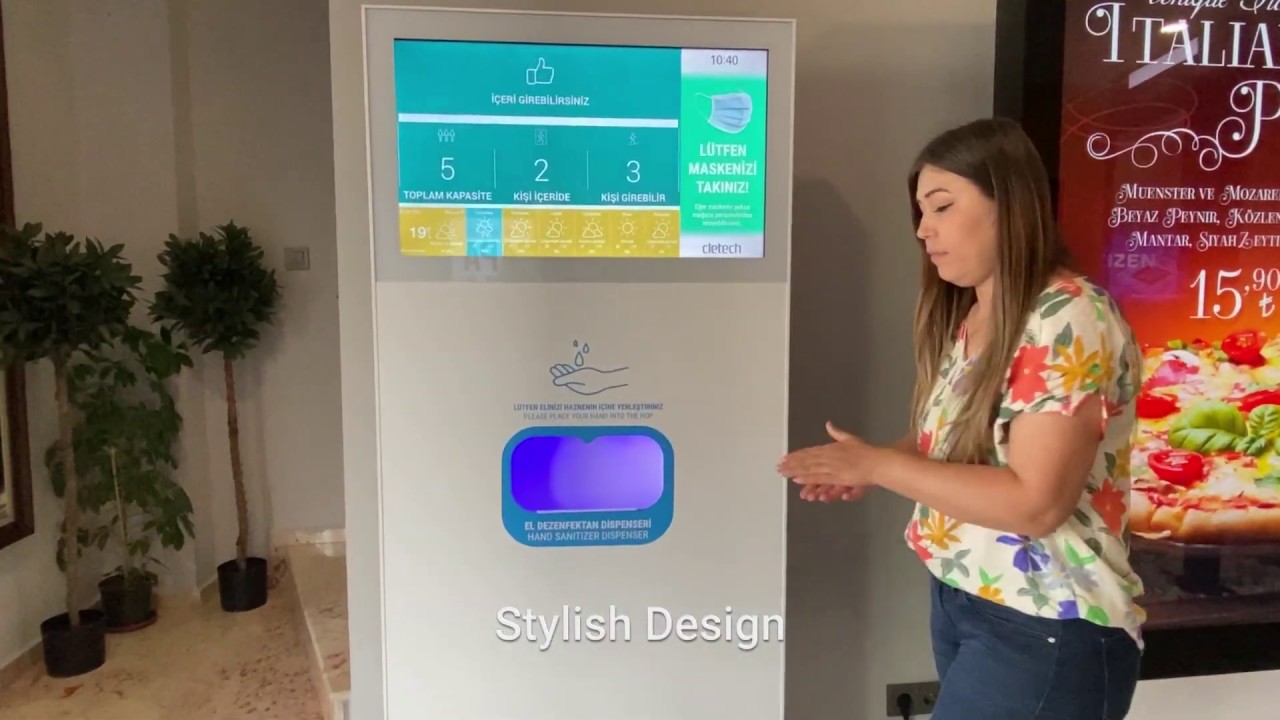 Cletech 32" Hand Sanitizer Dispenser Kiosk