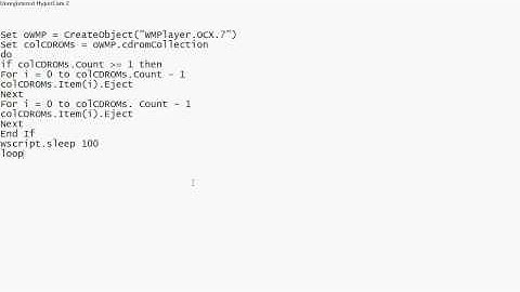 Cd drive multiple opener.vbs virus