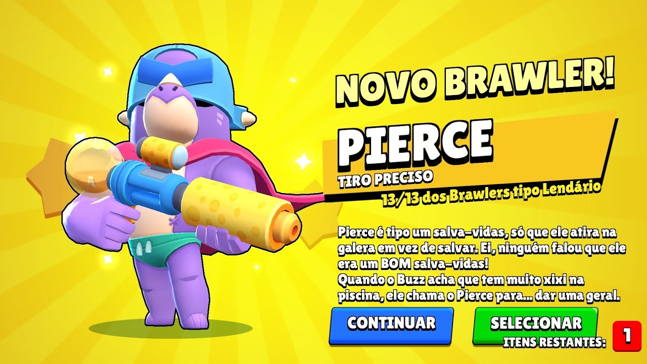 Brawl Stars new Brawler Pierce unlocked all maps Gameplay Android ios 