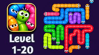 Worm Maze: Logic Puzzle Level 1-20 Walkthrough 