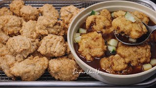 CUMA DI ADUK LANGSUNG DI GORENG❗️RESEP PEMPEK DOS EMPUK, KENYAL, ENAK & SIMPEL #pempekpalembang 
