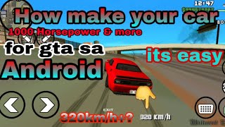 How to make your car 1000hp faster or more on gta sa Android handling.cfg editing screenshot 5