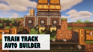 How To Build Train Track Auto Builder - Minecraft Create Mod 0.5