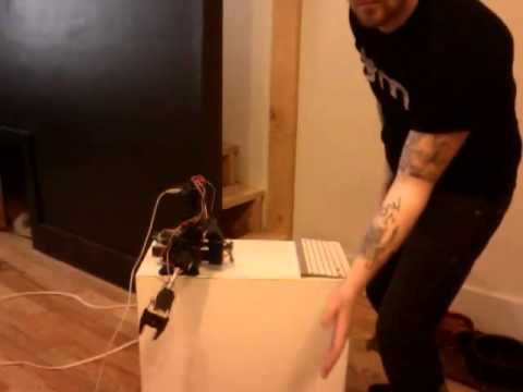 Johnny-Five, OpenNI on Node.js: Kinect-controlled, Arduino Robotic Arm