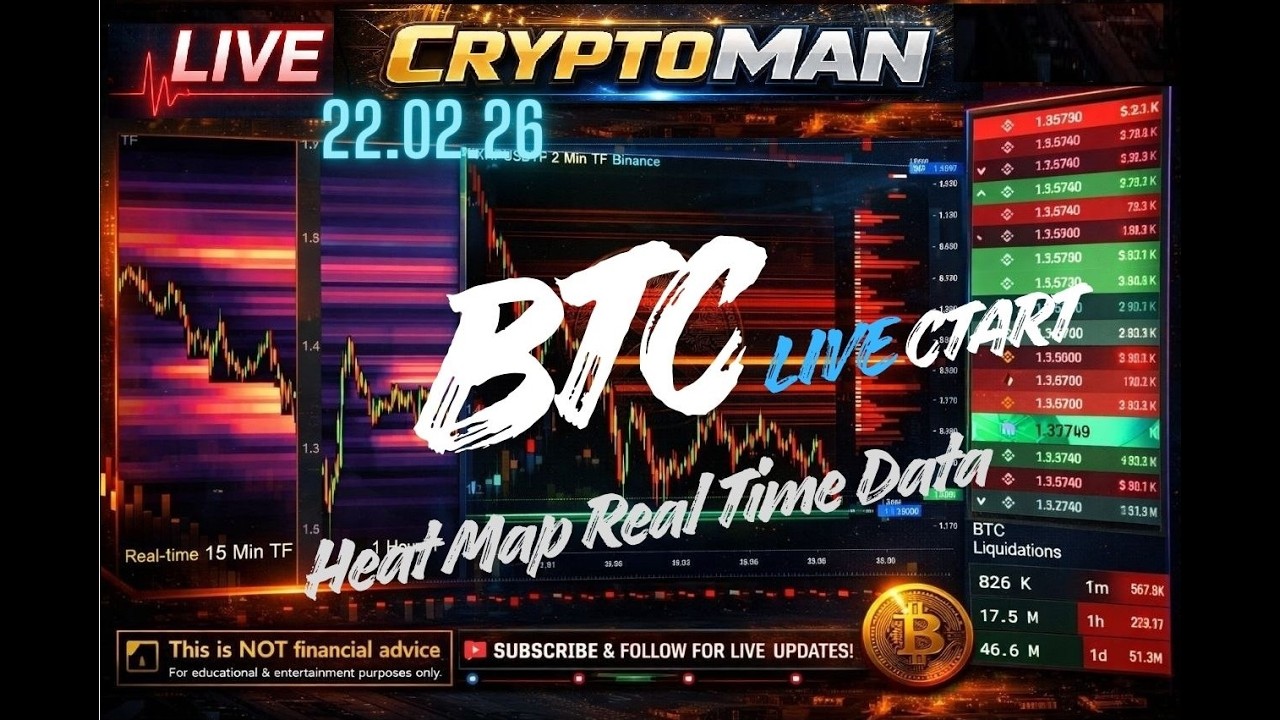 Bitcoin Live Price | Heat Map Real Time Data | 2m Crypto Trading Chart ...
