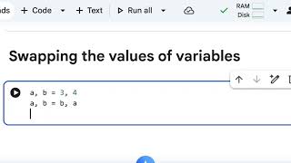 Understanding swapping the values of variables #python #pythonprogramming