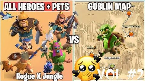 goblin maps vs only heros speedrun| clash bashing | clash of clans