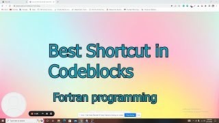 Essential shortcut in codeblocks
