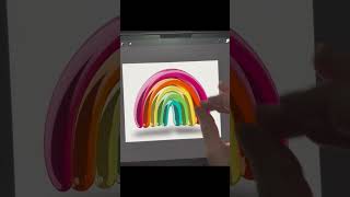 Easy 3D Rainbow Drawing #procreate #procreatebrushes #procreatetips #procreatedrawing #rainbow #art