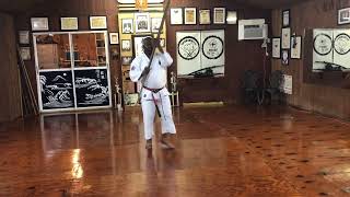 KYOSHI ANTHONY FERGUSON 2nd Degree Black Belt in Kubudo performs Sagugawa San OAR KATA.