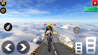 Mega Ramp Bike Stunts Extreme Games / Impossible Motor Driver / Android GamePlay screenshot 2