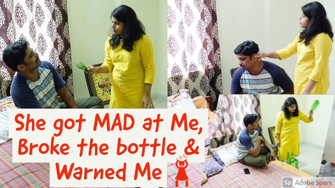 😭😭Alcohol prank gone extremely wrong | She broke d bottle to pieces #Tamil #vlog@ItsAJsChannel143