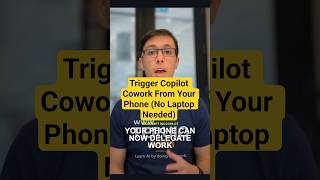 Trigger Copilot Cowork From Your Phone (No Laptop Needed) #chatgpt #aiworkflow #aiproductivity #ai