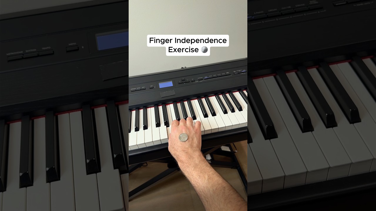 Finger Independence Exercise with a Coin🪙 #piano #pianolesson #pianotutorial #pianopractice