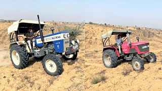 Swaraj 744 Xt Vs Mahindra Arjun 555 Di Testing the power and capacity of in sand dune