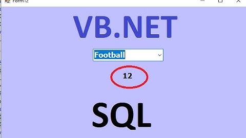 VB.NET: How COUNT rows with specific value in SQL?