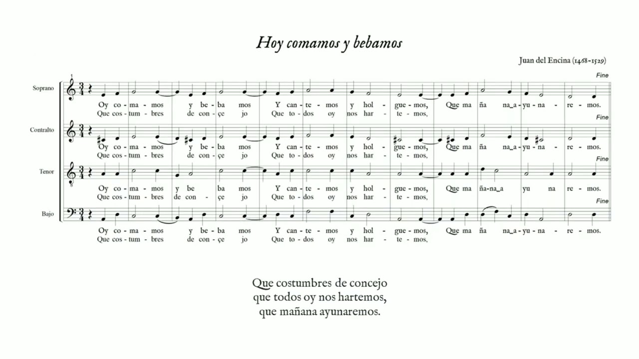 Juan del Encina: Hoy comamos y bebamos (Hespèrion XX, Jordi Savall)