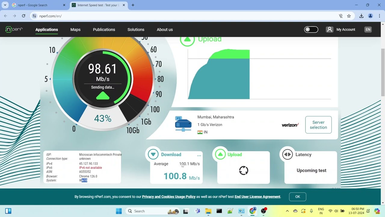 Alternative to speedtest.net nperf.com