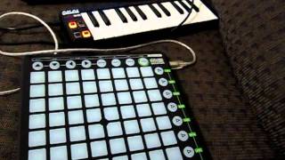Overtone Midi Test with LPK25 and Novation Launchpad