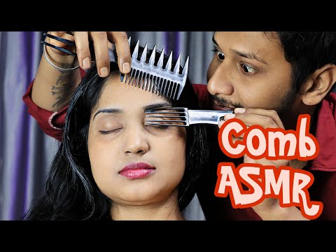 ASMR Comb Massage For Long Hair | Female Hair Cracking | Neck Cracking | Moral Of ASMR